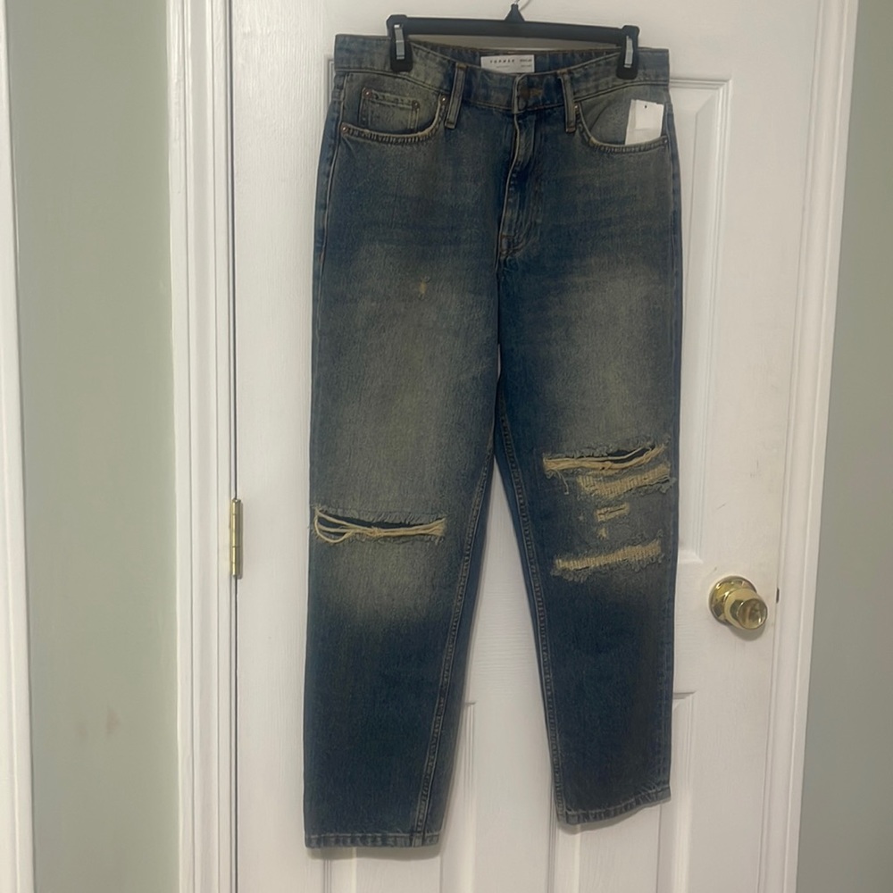Topman relaxed distressed jeans